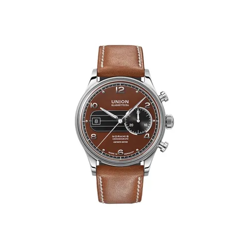UNION GLASHUTTE/SA Автоматический Механический Movement Мужские Часы Noramins Collection 42mm*42mm*14,45mm Кофе