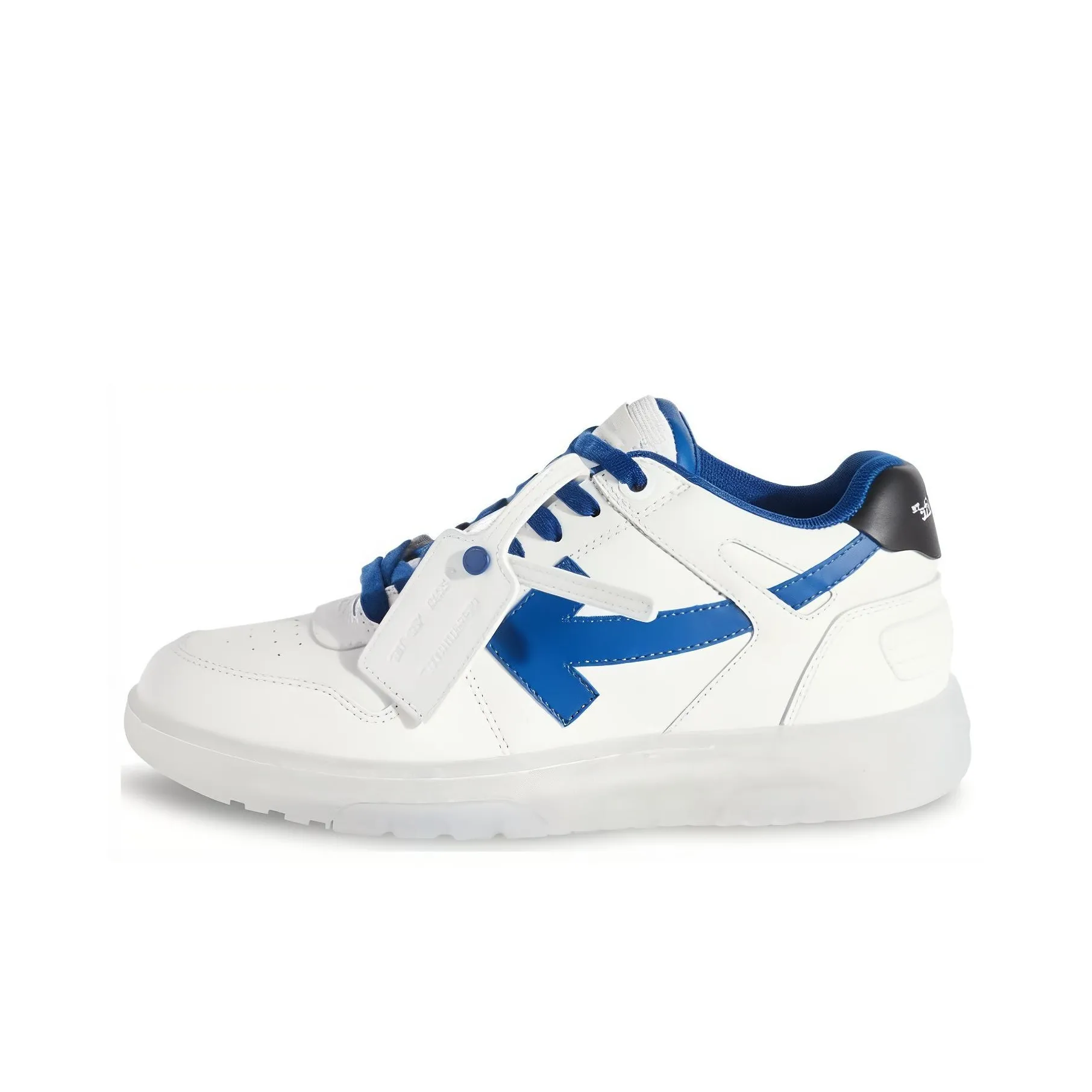 OFF WHITE Out Of Office Ooo Low Tops White Navy Blue