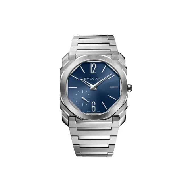 BVLGARI OCTO Wrist Watch Automatic Mechanical Movement Stainless Steel Watchband 40mm Blue Dial Men's Watches
