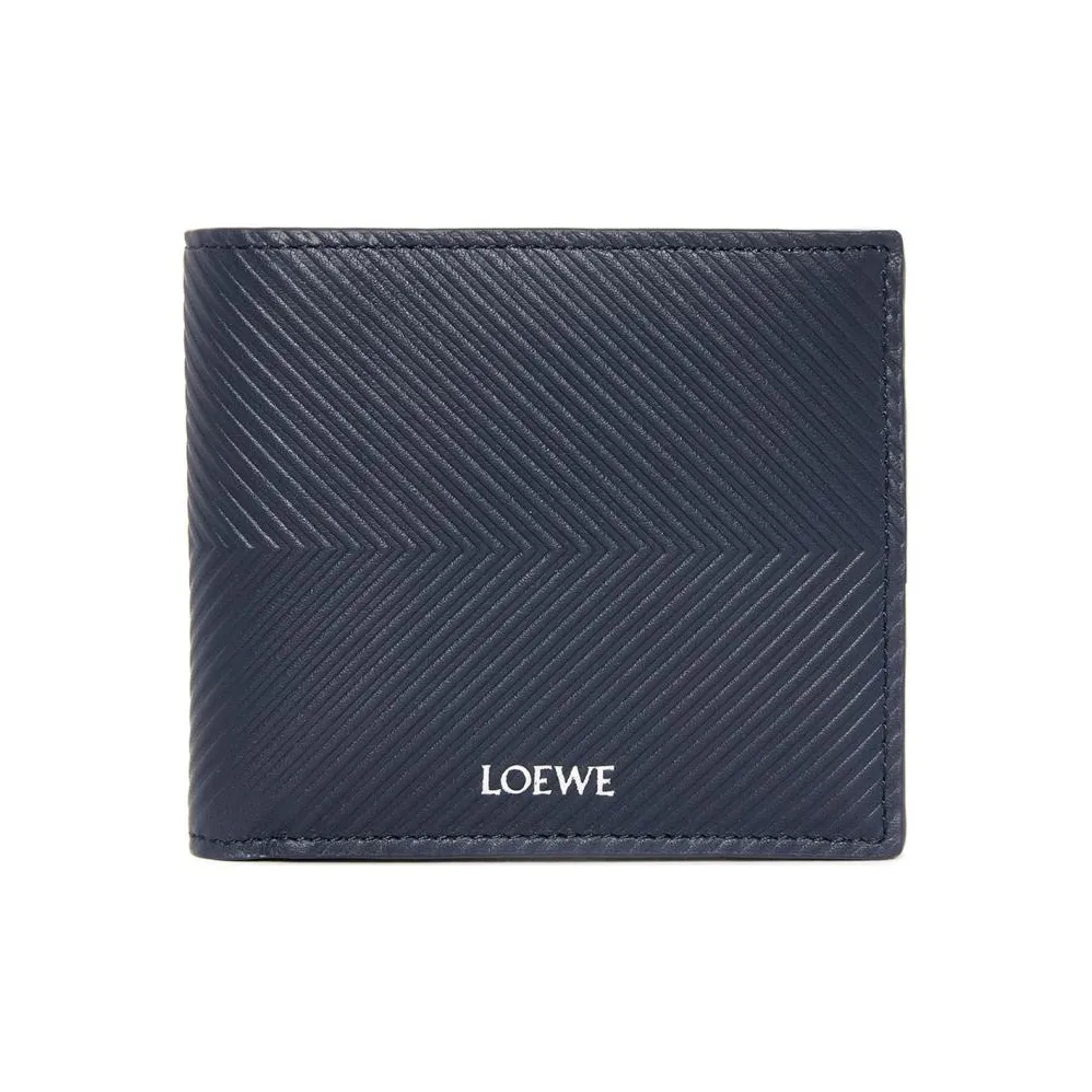 LOEWE Calfskin Wallet Men's Dark Marine Blue