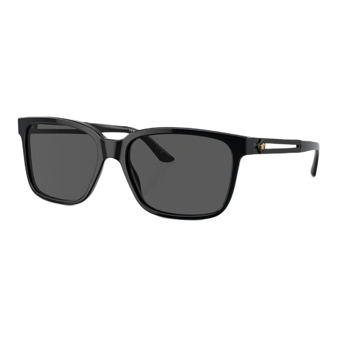 VERSACE Acetate Irregular Shape Sunglasses Men's Black