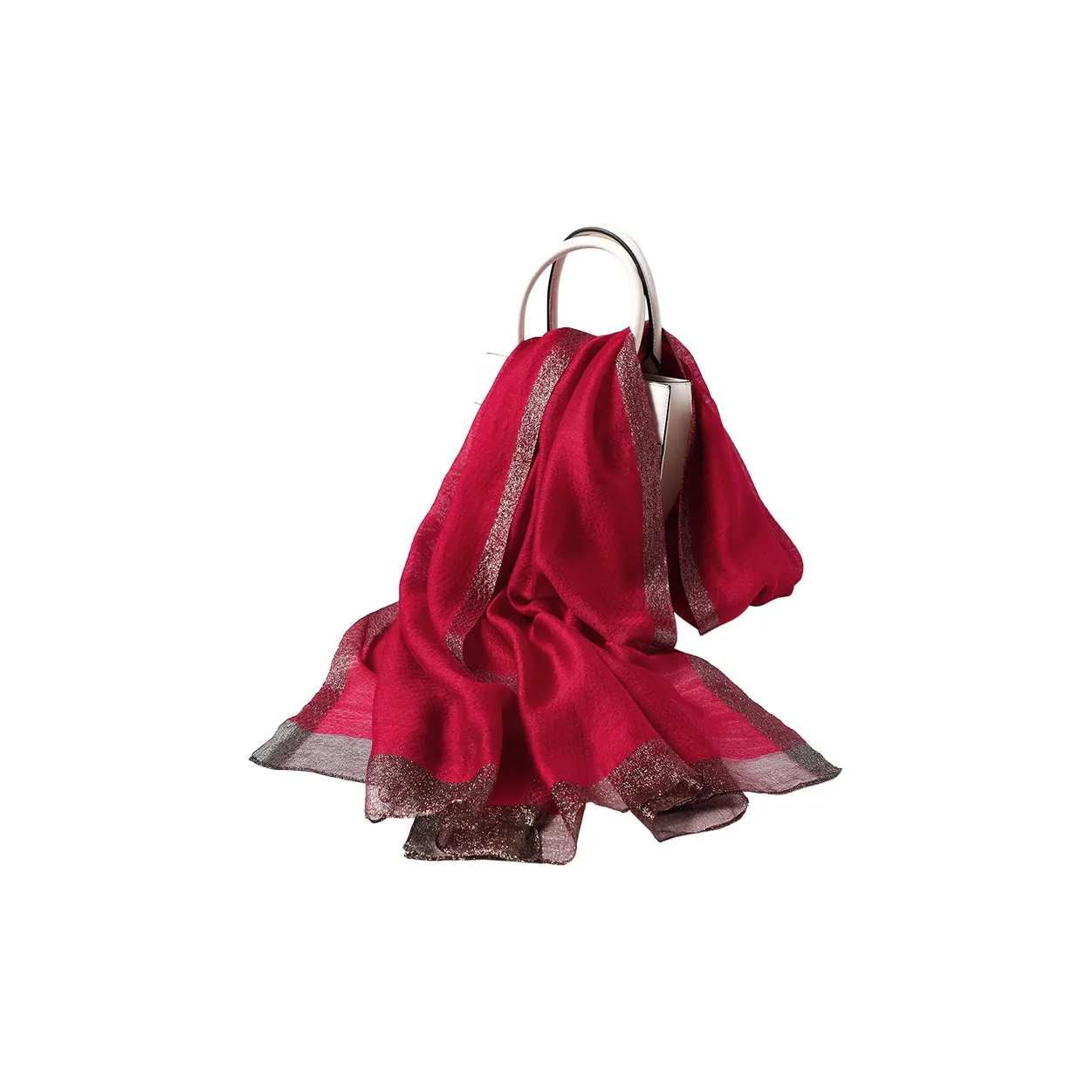 Hang Silk Road 100% шелк из тутового шелкопряда Шарфы Женские Красный