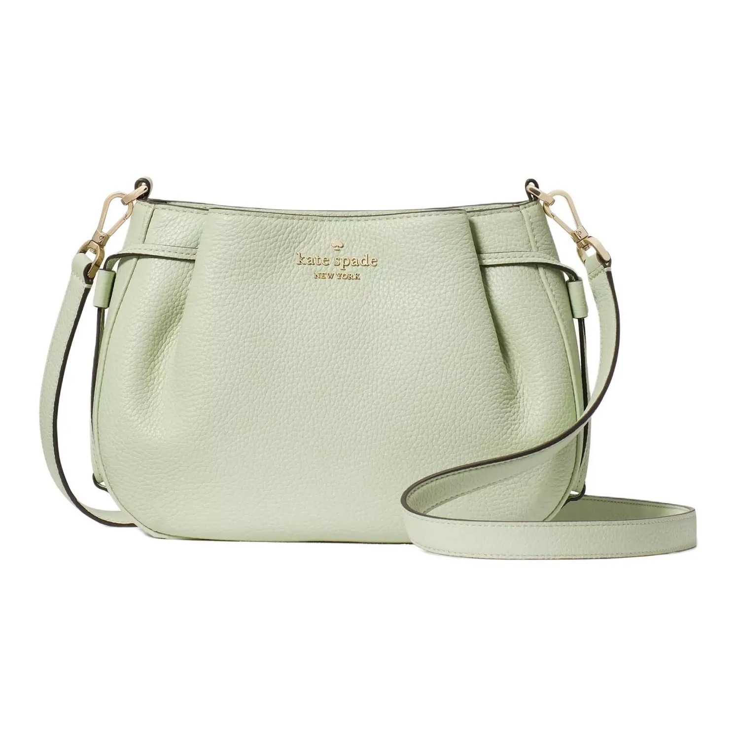 Kate Spade Litchi Grain Leather Dumpling Bag, Shoulder Bag, Crossbody Bag Women's Light Olive