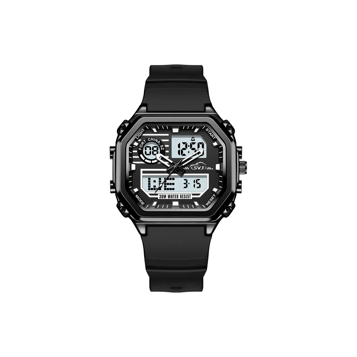 SVJ Электронные + Кварцевые Механические Мужские Часы Белый Циферблат