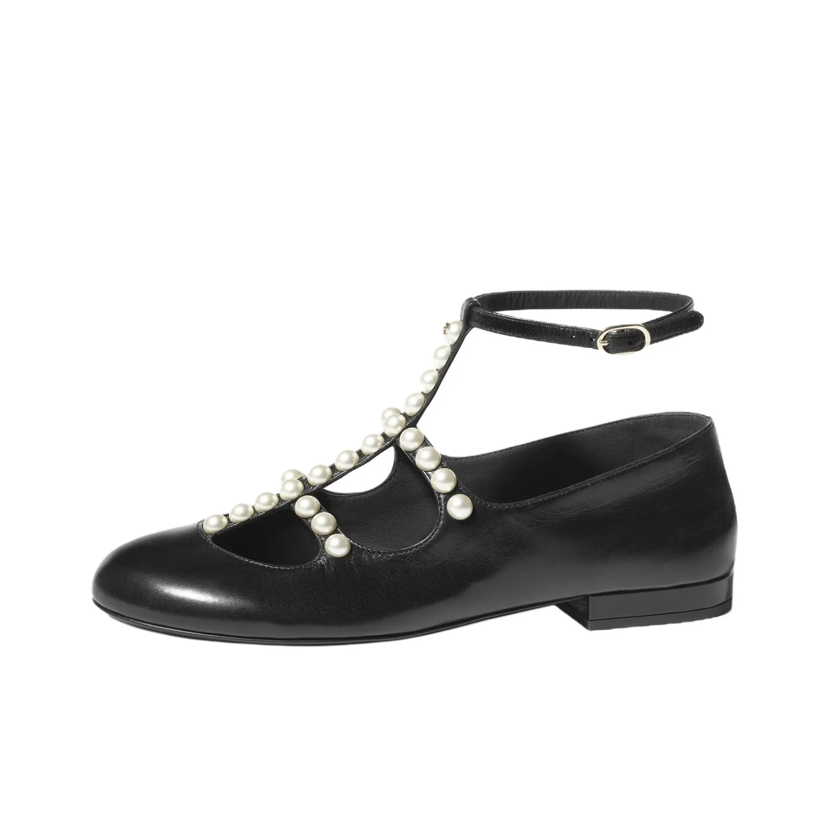 CHANEL Flat Mary Jane Shoes Women
s Black