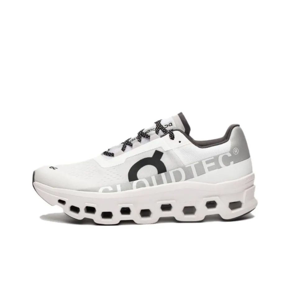 On Running CloudmOnster White Black Women's