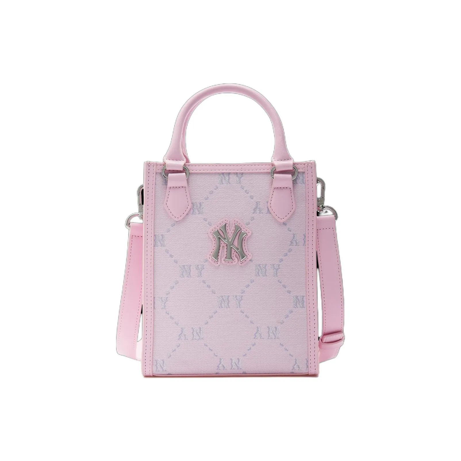 MLB PVC Tote Bag, Shopping Bag, Shoulder Bag, Crossbody Bag, Handbag Mini Women's Pink