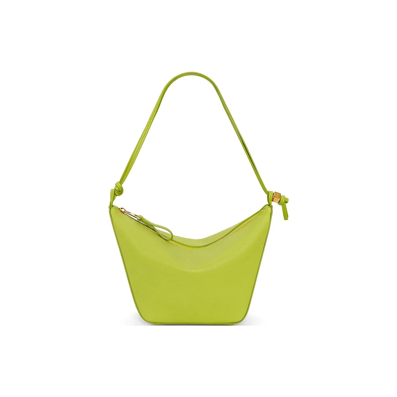 LOEWE Hammock Hobo Cow Leather Hobo Bag, Portable Crossbody Bag, Shoulder Bag Women's Grass Green