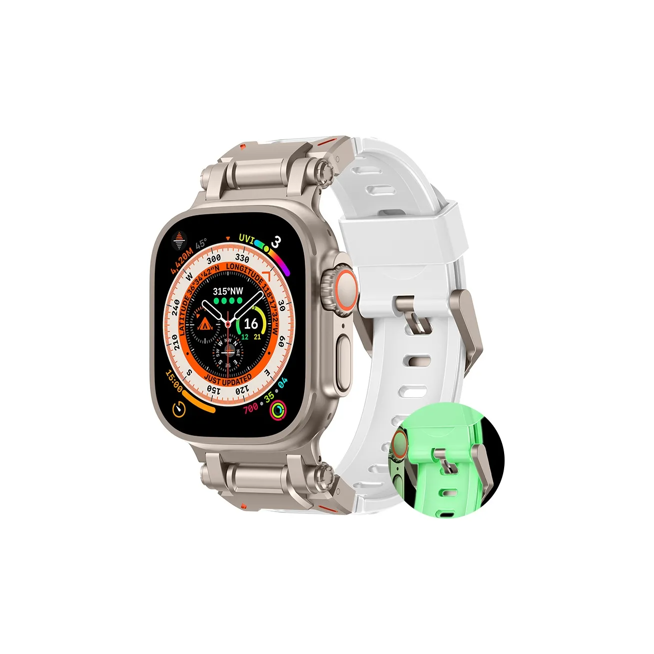 Yu Qing Apple Compatibility Watch Band Fluoroelastomer Material