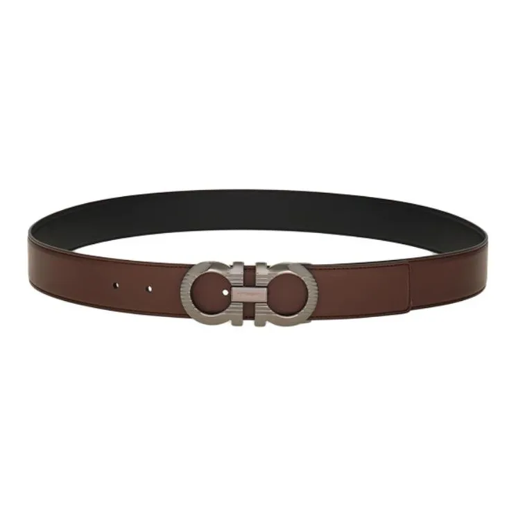 Ferragamo Ремни из коровьей кожи Мужской Коричневый Ширина 3,5 см