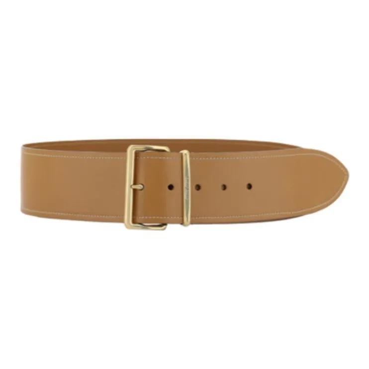 MIU MIU Leather Belts Women's Brown 