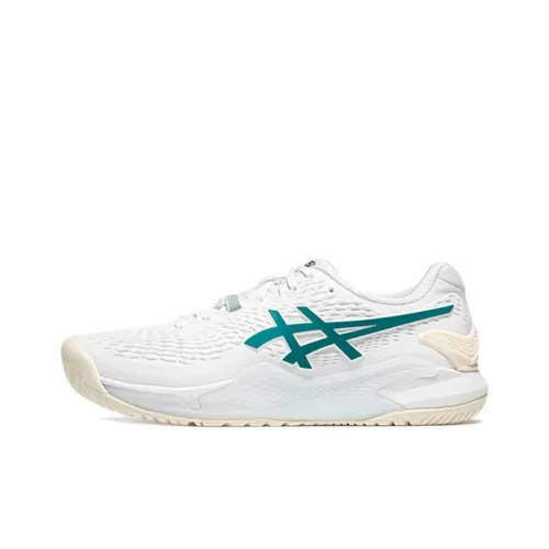 Asics Гель Resolution 9 Кроссовки для тенниса Низкие Белые/Зеленые Мужские