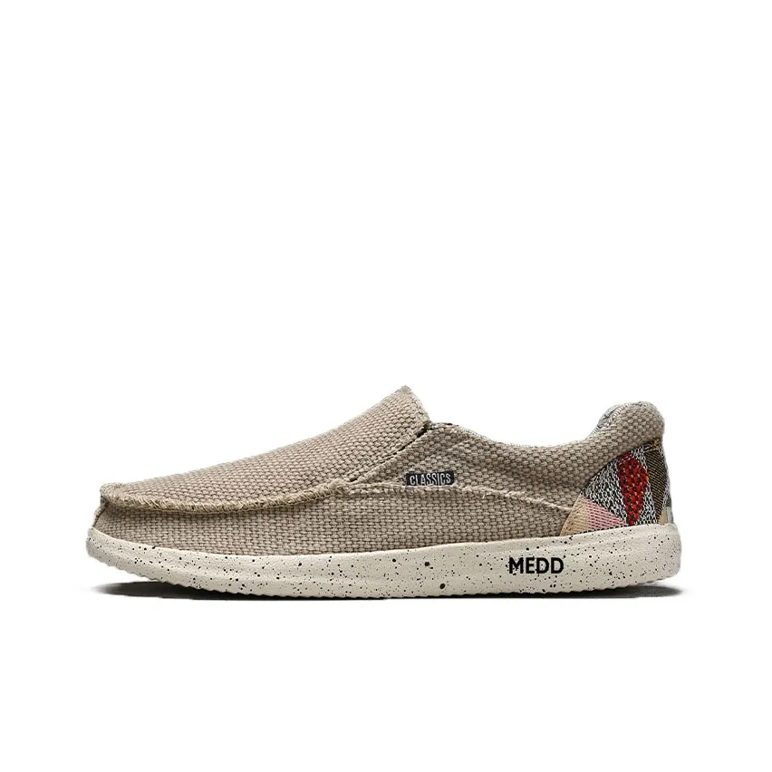 Medd Anti Slip Wear Resistant Low Top Canvas Shoes Men's Khaki