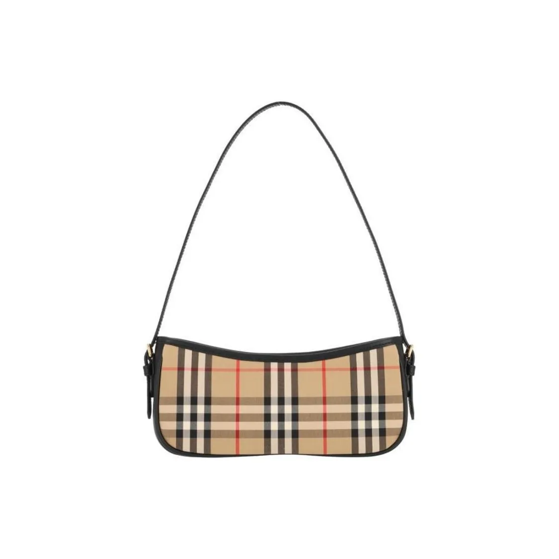 Burberry Calfskin With Cotton Handbag, Shoulder Bag Women's Beige & Black