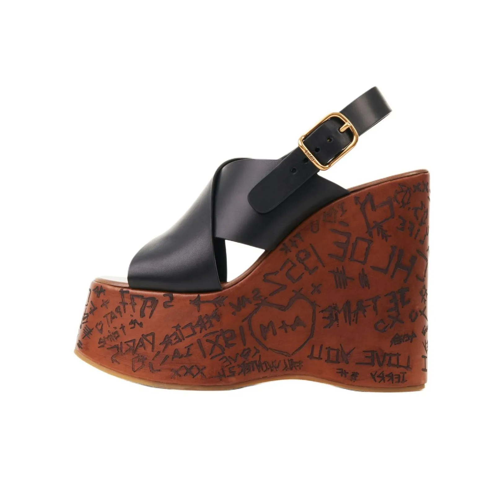Chloé Open Toe Wedge Sandals Women's