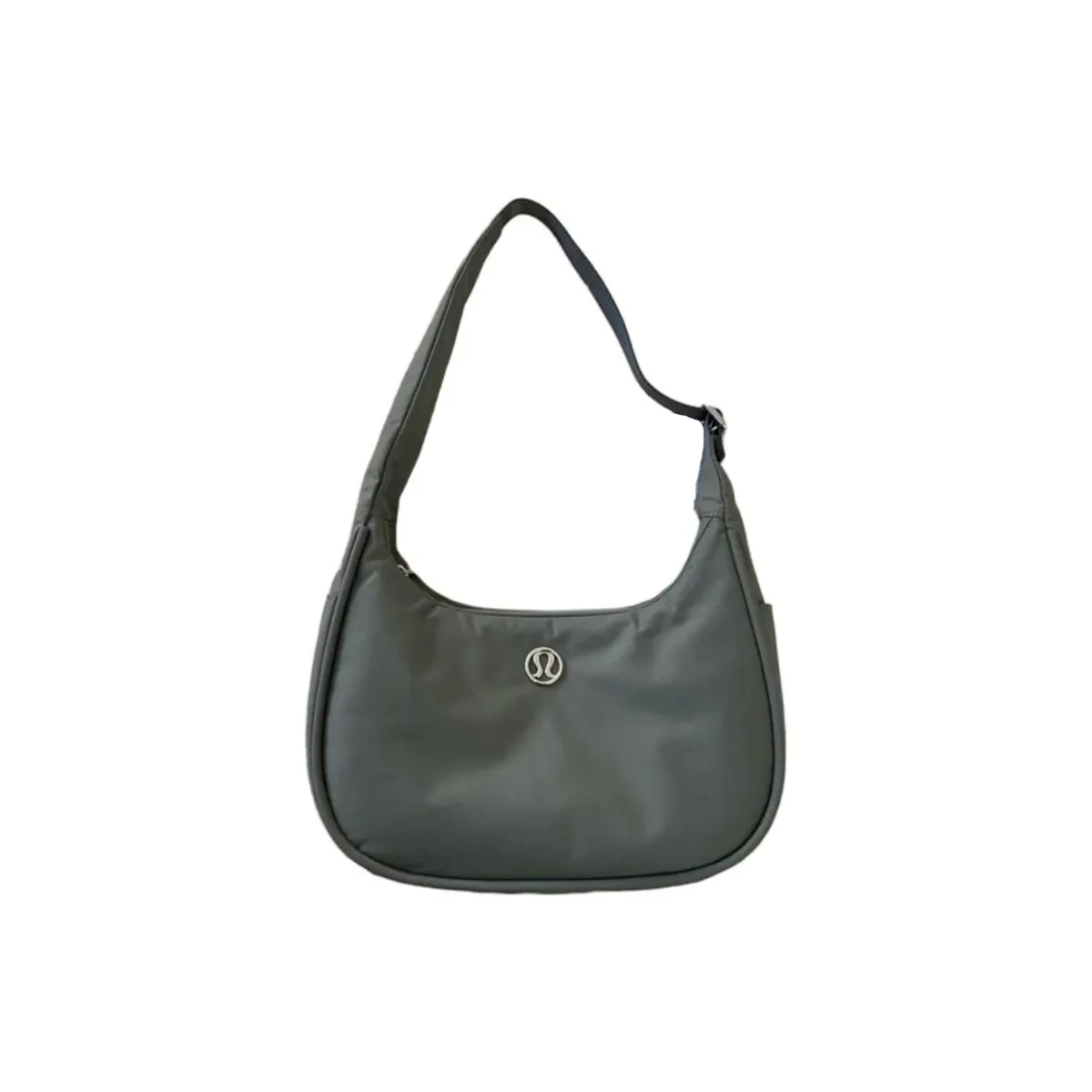 Lululemon Nylon Handbag, Shoulder Bag Regular Women's Green Gray