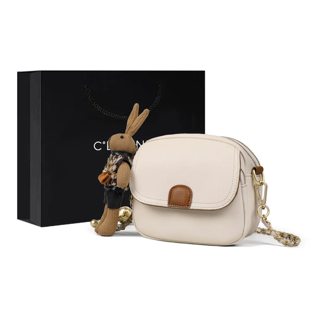 C°BANNER Cow Leather With Synthetic Leather Shoulder Bag, Crossbody Bag Regular Women's