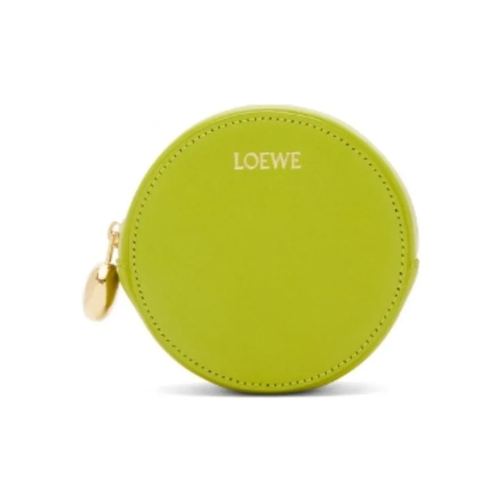 LOEWE Napa Calf Leather Small Round Bag Key Pouch Women's Pasture Green