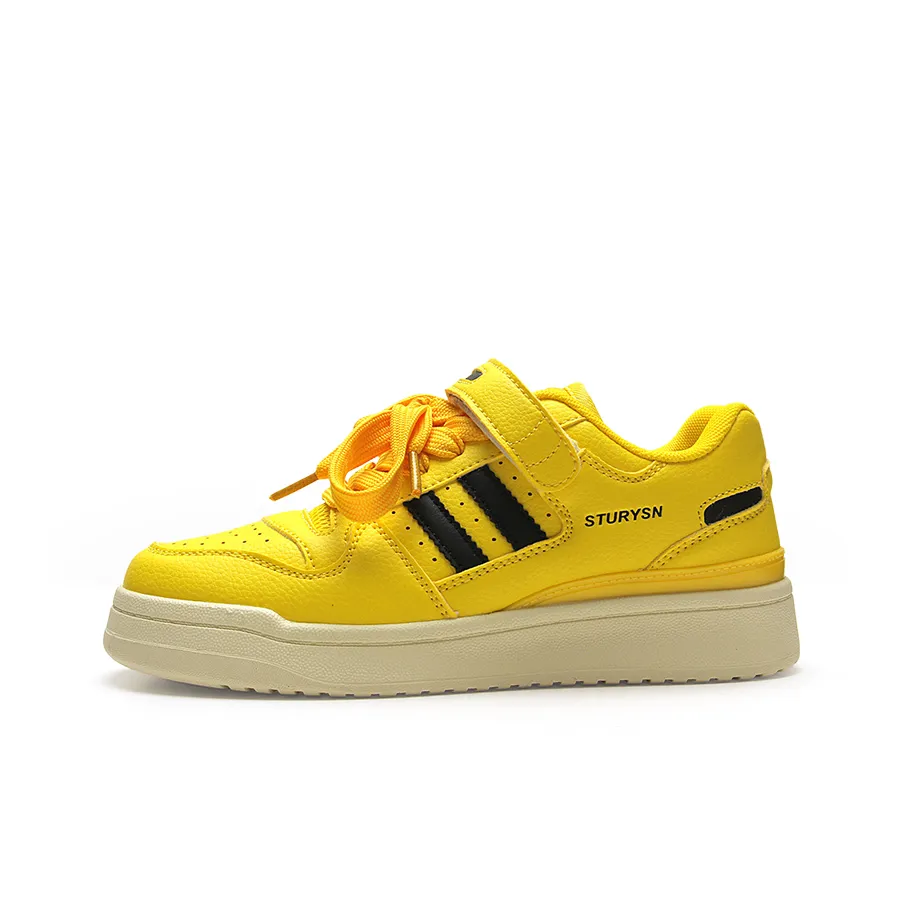 STUR YSN Износостойкий и Легкий Низкий Топ Скейтборд Кроссовки Унисекс Желтый Черный