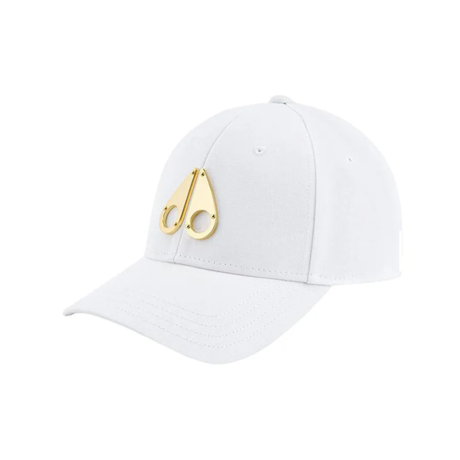 Moose Knuckles Cotton Baseball Caps Men's White
