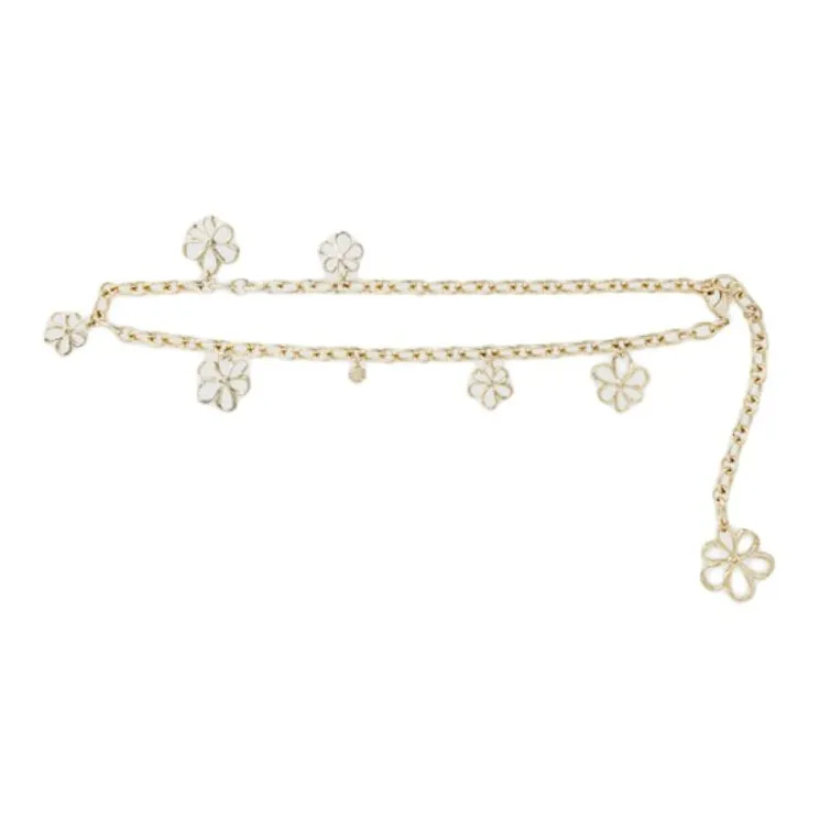 Maje Цветочный Украшение Цепи для талии Женские Золото Ширина корпуса 1 см