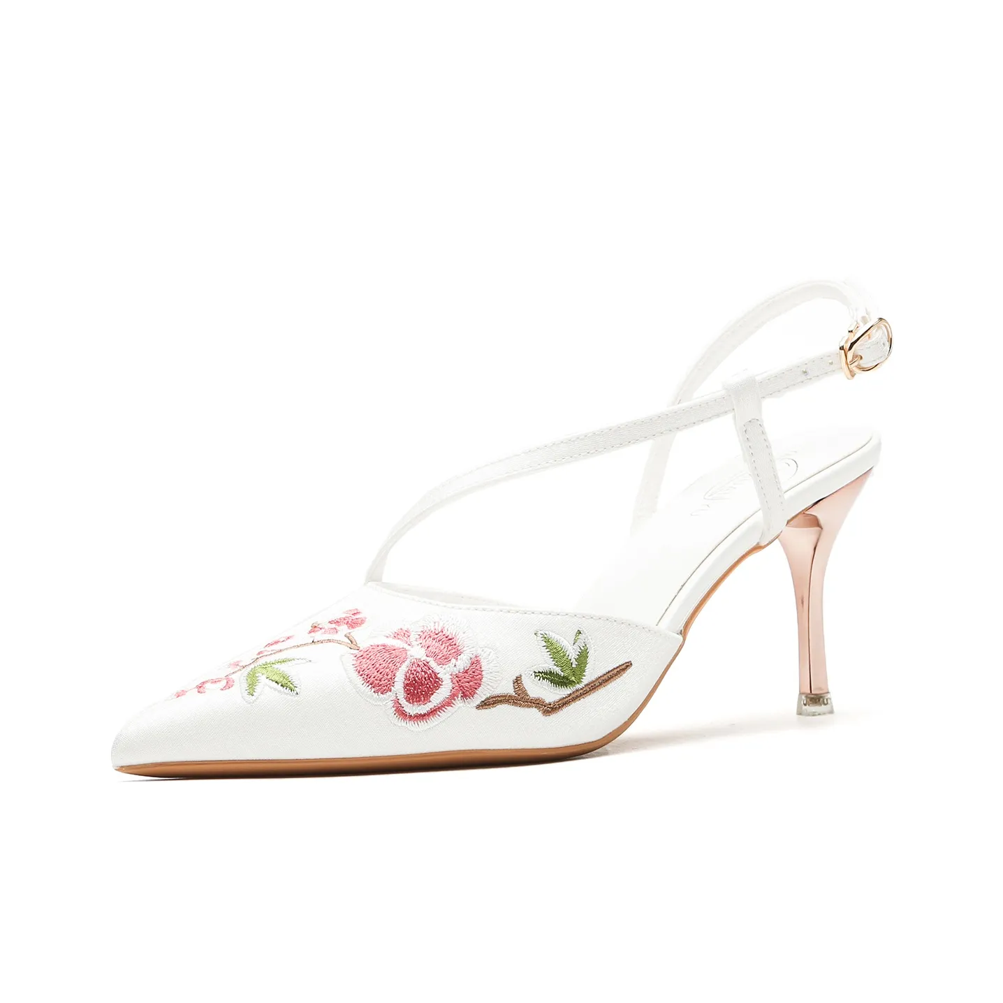 YAFEI XUANYU One Strap Sandals 7cm Women's White