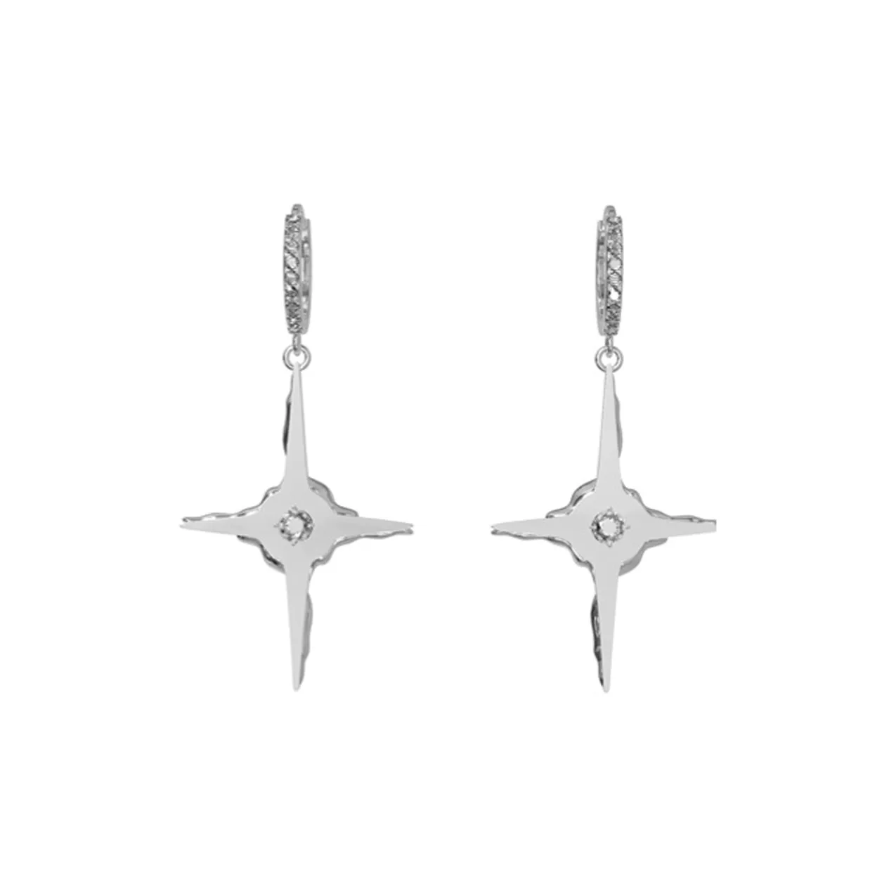 KVK Серьги из меди с покрытием из белого золота женские