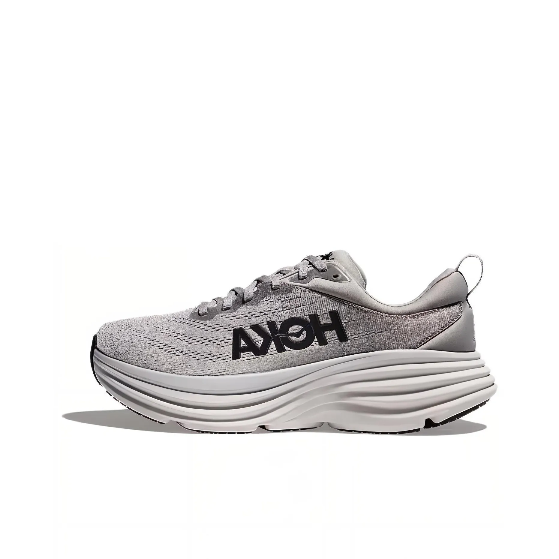 HOKA ONE ONE Bondi 8 Running Shoes Men's Low Top Gray/Gray
