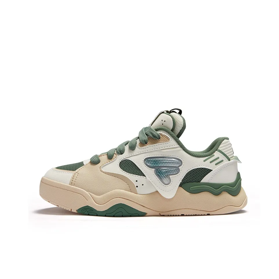 FILA FUSION Низкие Кроссовки для скейтбординга Женские Белые Зеленые