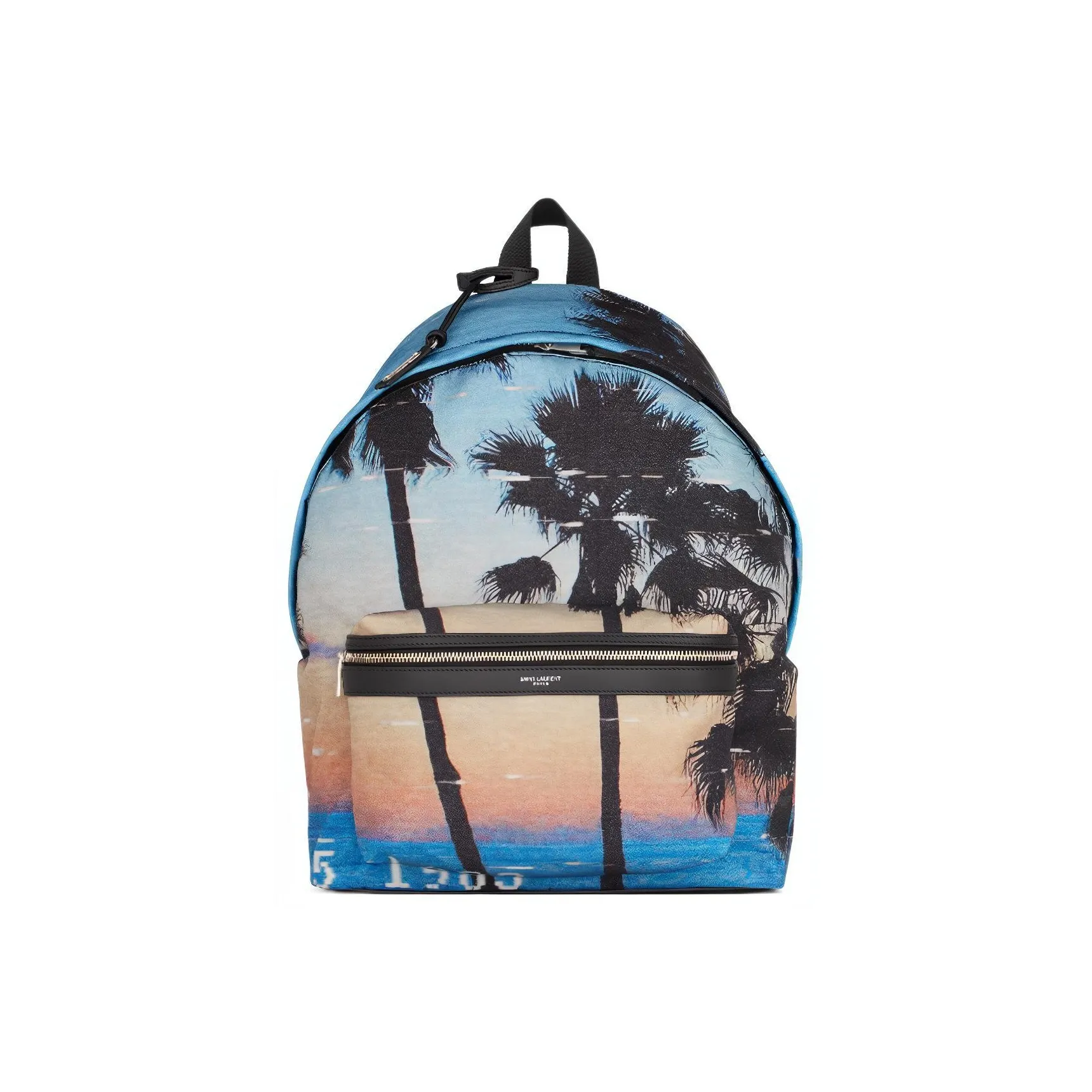 SAINT LAURENT City Nylon Backpack Regular Men's Sky Blue/Orange/Black