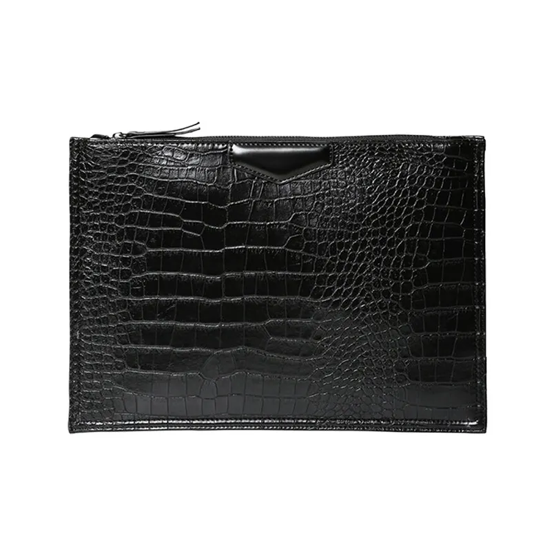 CARTELO Cow Leather Clutch Envelope Bag Document Pouch Regular Men's Black