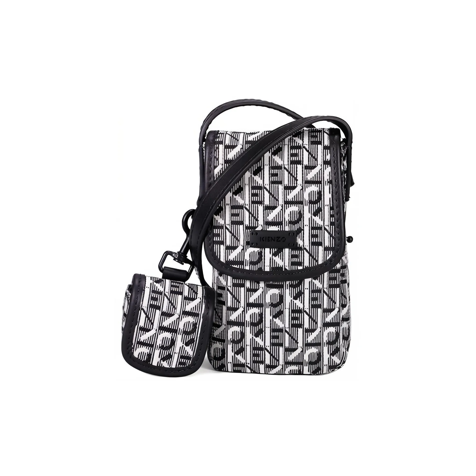 KENZO Letter Logo Ткань Сумка через плечо с Чехол для телефона Мини Мужской Черный