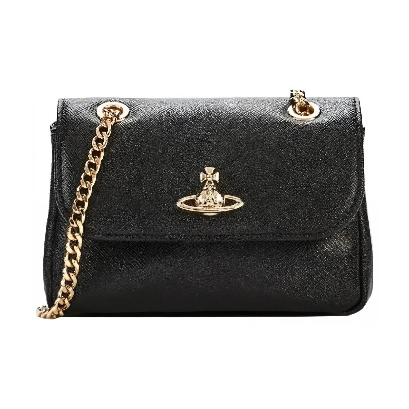 Vivienne Westwood Leather Crossbody Bag, Shoulder Bag Trumpets Women's Black
