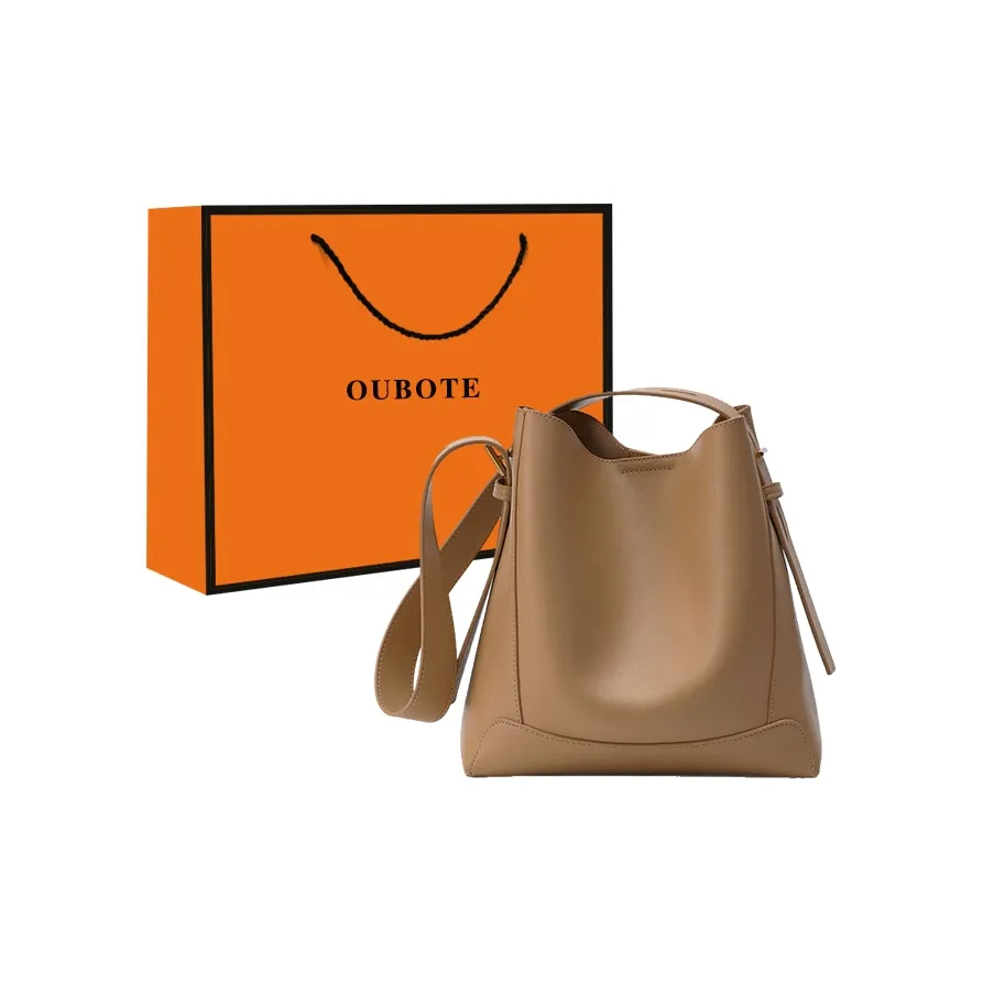 OUBOTE Корова Кожа Ведрообразная Сумка Сумка Сумка через плечо Стандартная Женская
