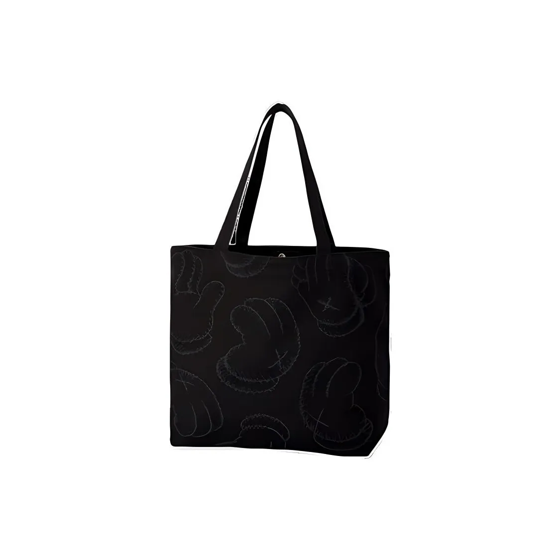 UNIQLO Kaws Collaboration Хлопок Canvas Сумка Tote Сумка Сумка для покупок Сумка через плечо Стандартная Унисекс Черная