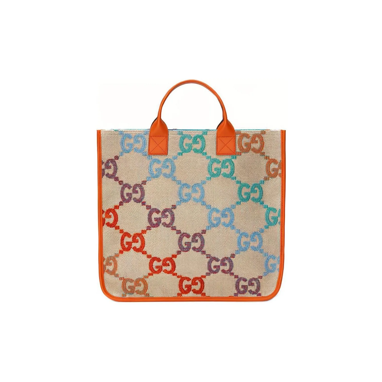 GUCCI Linen With Leather Tote Bag, Shopping Bag, Handbag, Kids' Bag Kids'