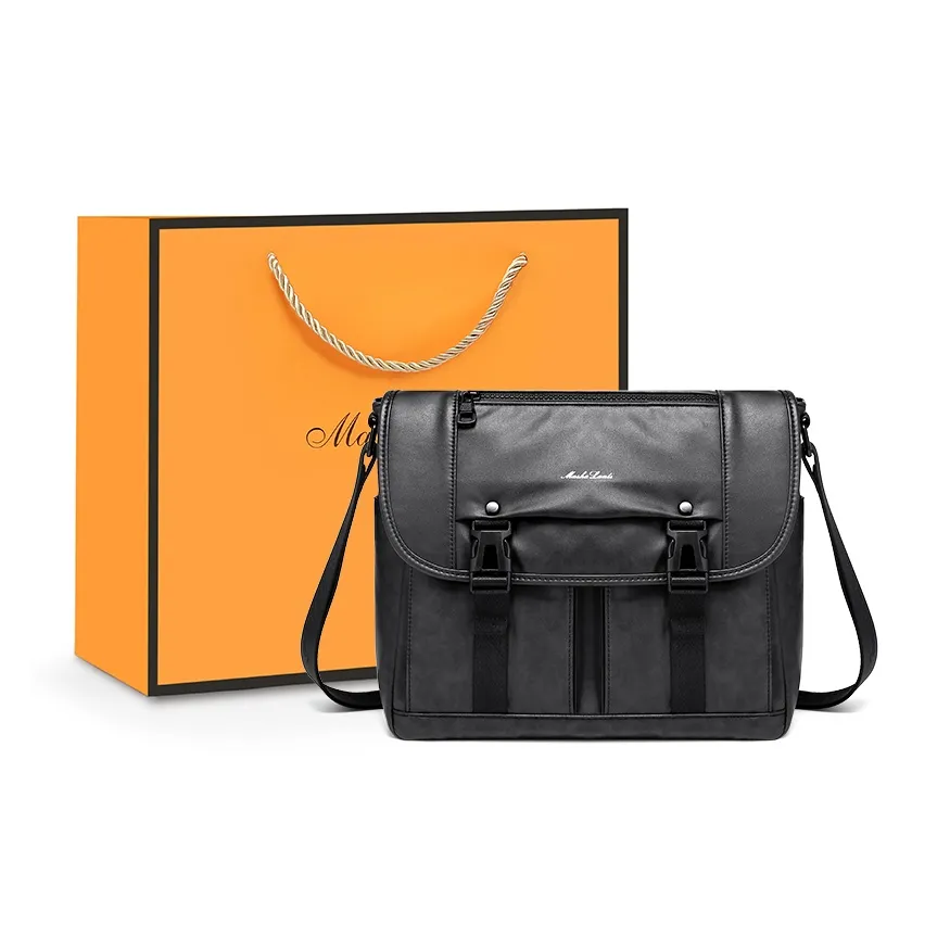 MashaLanti PVC Курьерская сумка Сумка через плечо Обычная Унисекс Черный