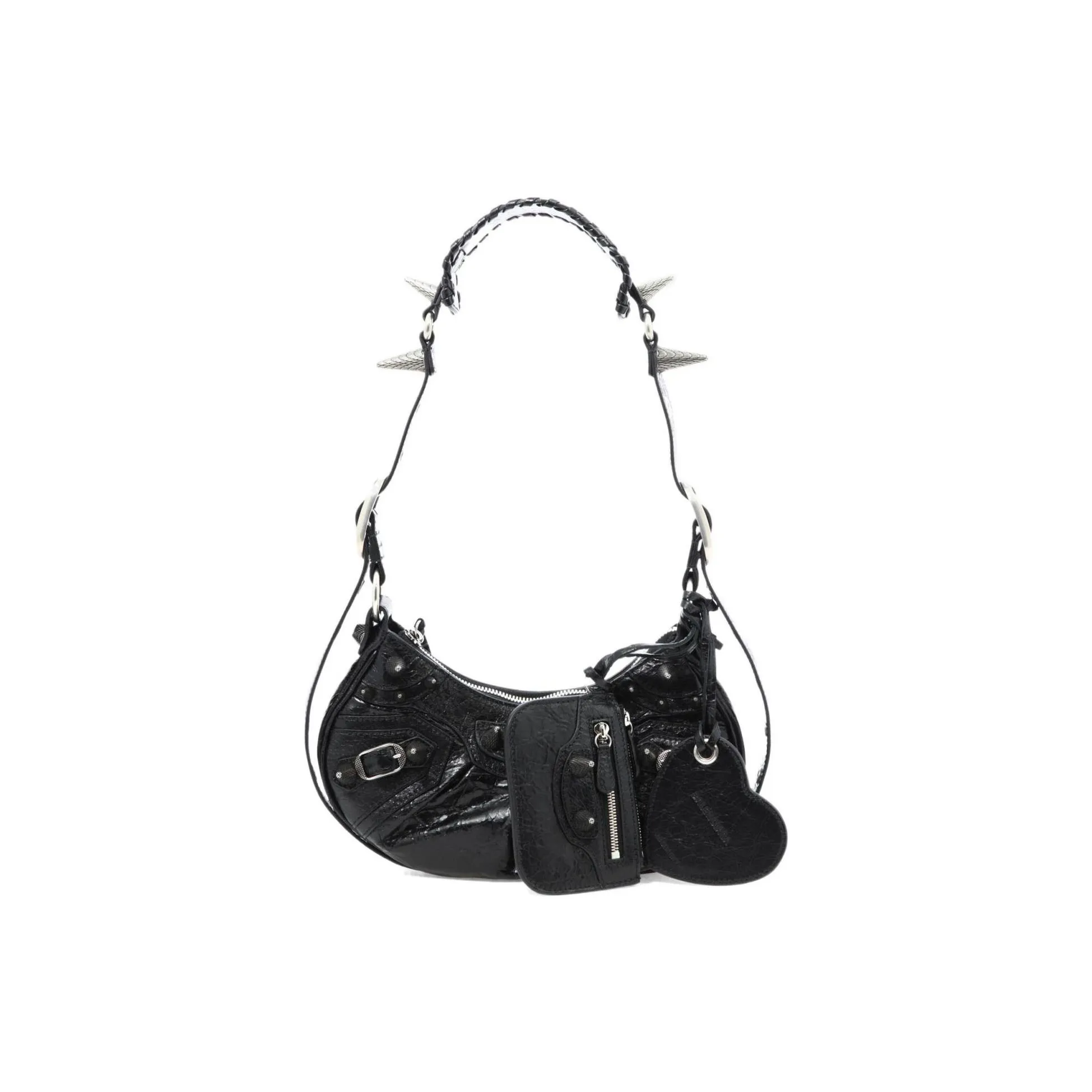 Balenciaga Le Cagole Lambskin Crossbody Bag, Shoulder Bag Mini Women's Black