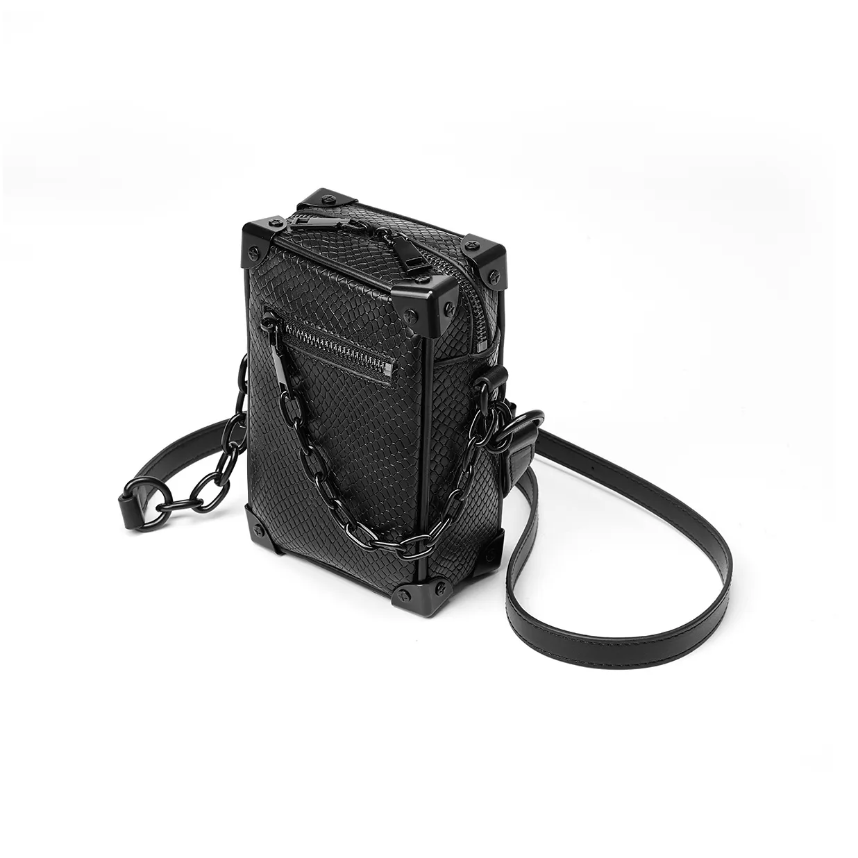 Yawei Kuroda ПУ (полиуретан) Коробка Сумка через плечо Маленькая Унисекс Черная