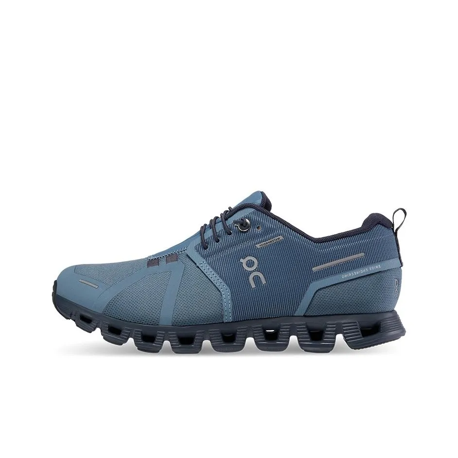 On Running Cloud 5 Waterproof Metal Navy Women's