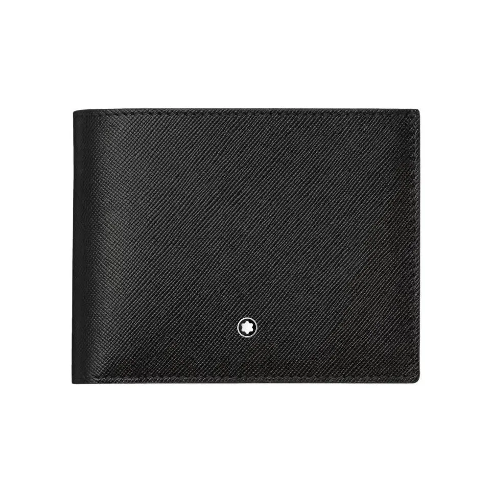 MONTBLANC Коровья кожа Держатель для карт кошелек Мужской Черный