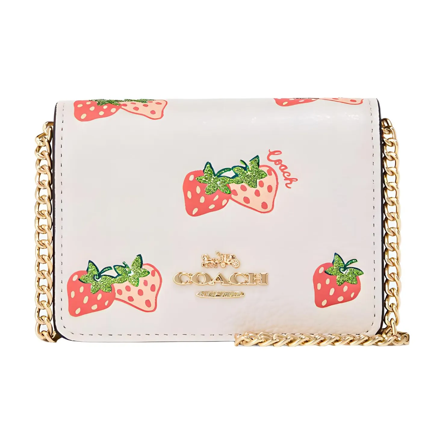 COACH Wallet Leather Wallets Clutches Shoulder Bag Crossbody Bag Mini Women's White