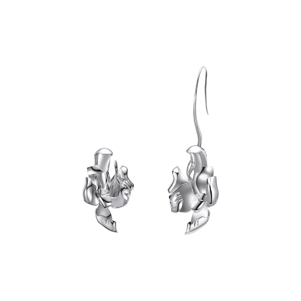 Juunngle Lab Серьги из меди с покрытием из белого золота женские