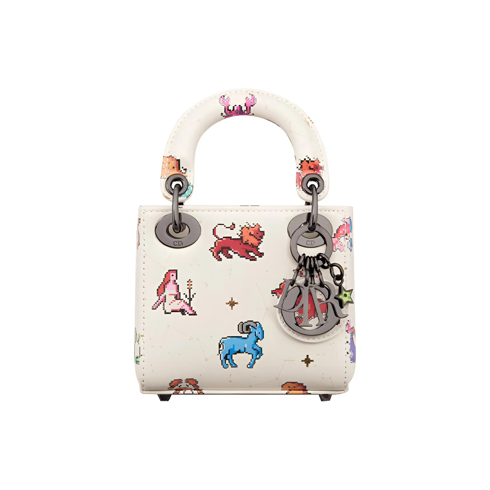 DIOR Lady Dior Cow Leather Lady Dior Bag, Shoulder Bag, Crossbody Bag, Handbag Extra Mini Women's Milk White