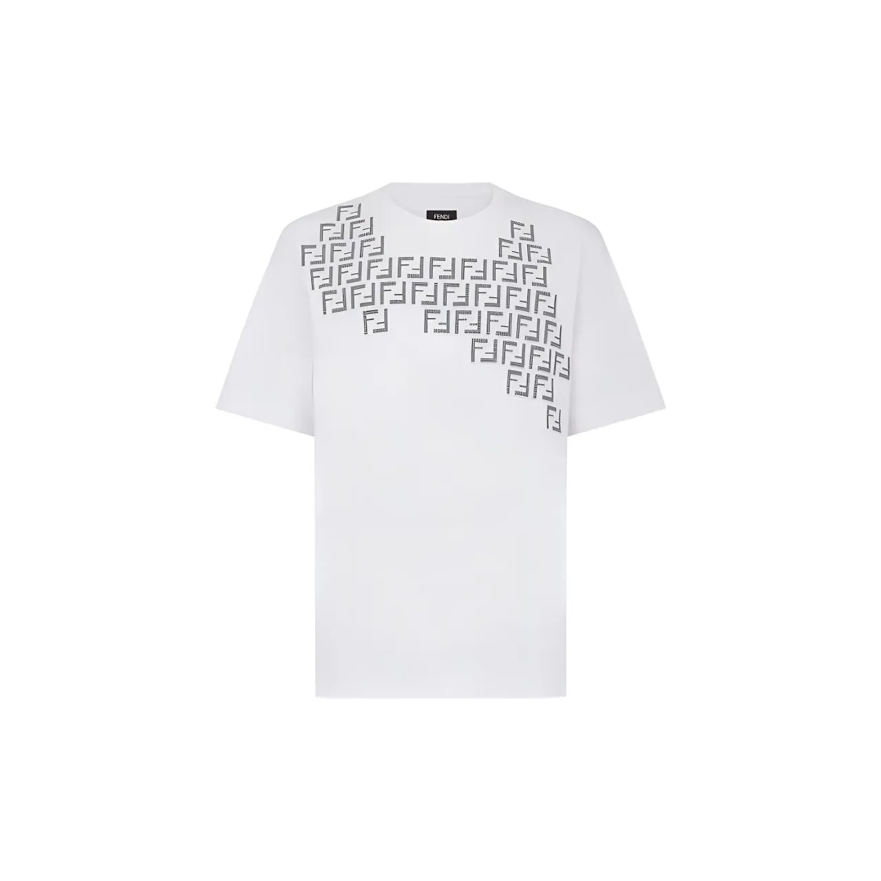 FENDI Monogram Printed Crewneck T Shirt