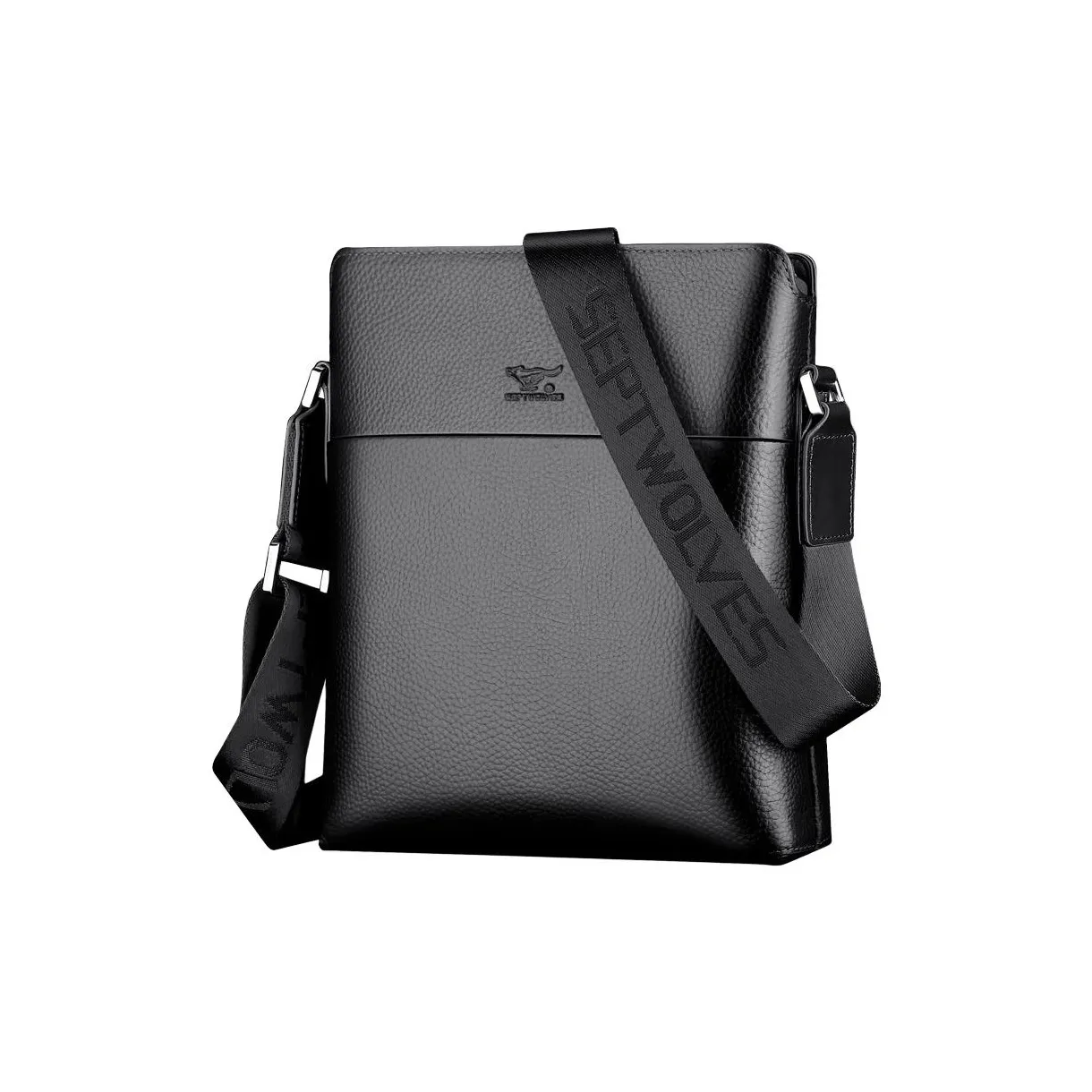 SEPTWOLVES Сумка через плечо из коровьей кожи сумка на плечо обычная мужская черная кофейная