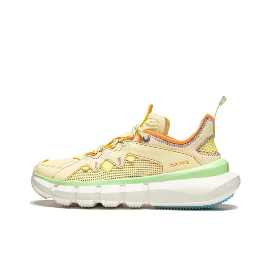 LINING Essence 2,3 Амортизация Износостойкий Низкий Топ Casual Женский Желтый Зеленый Белый