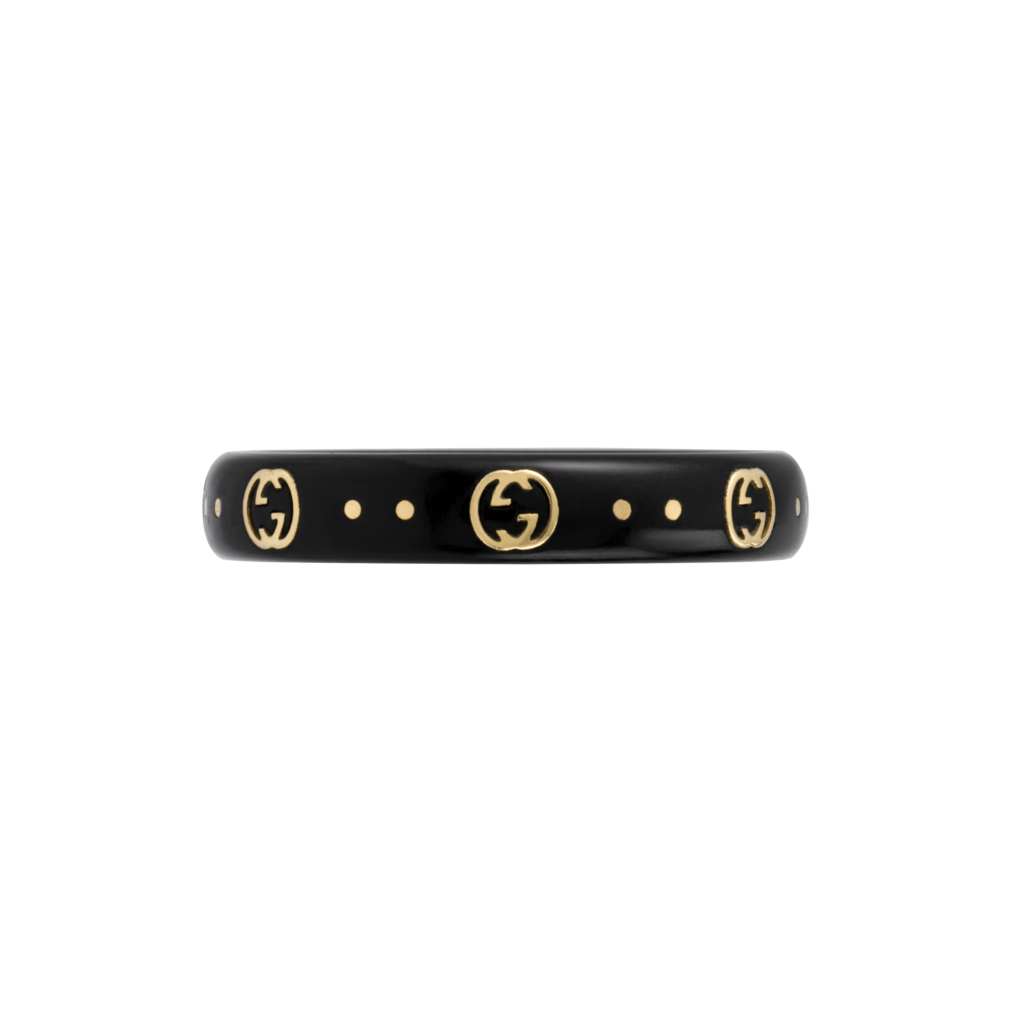 GUCCI 18kt Yellow Gold Icon Band Ring