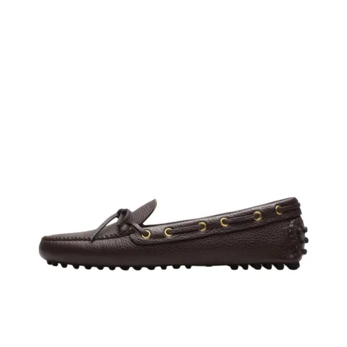 Car Shoe Лоферы на резиновой подошве, темно-кофейного цвета, женские