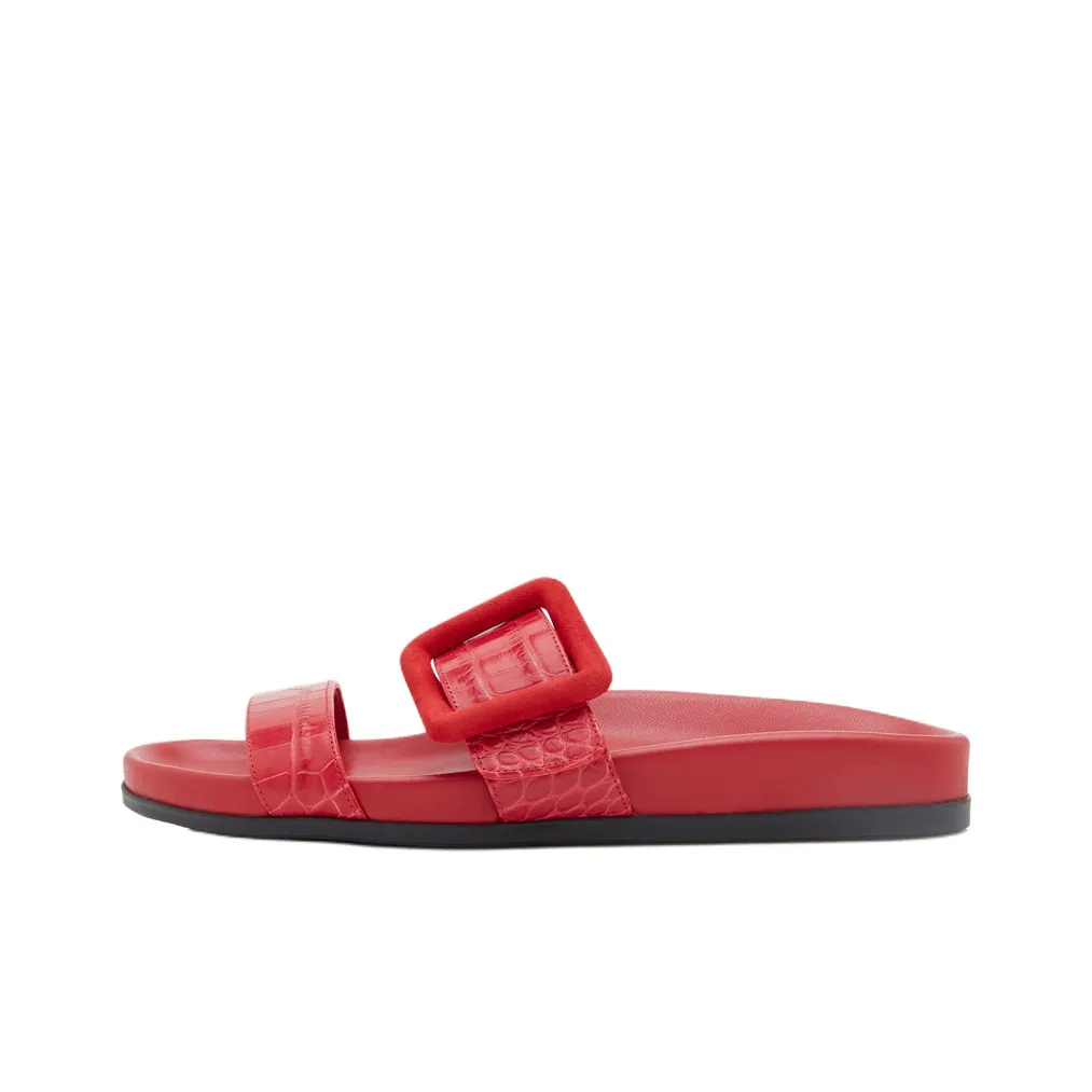 MANOLO BLAHNIK Slide Slippers Women's Red